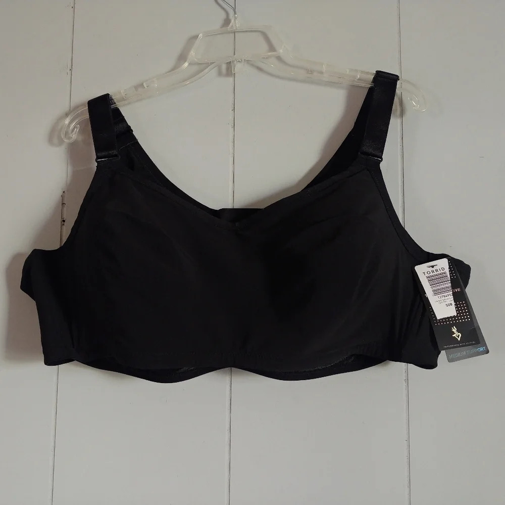 Torrid Active Black Bra 50B